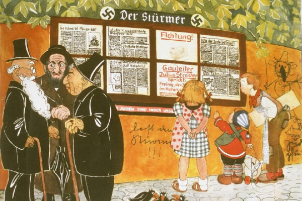 Taken from a children’s book, this illustration compares Jews to ravens, Germany 1936